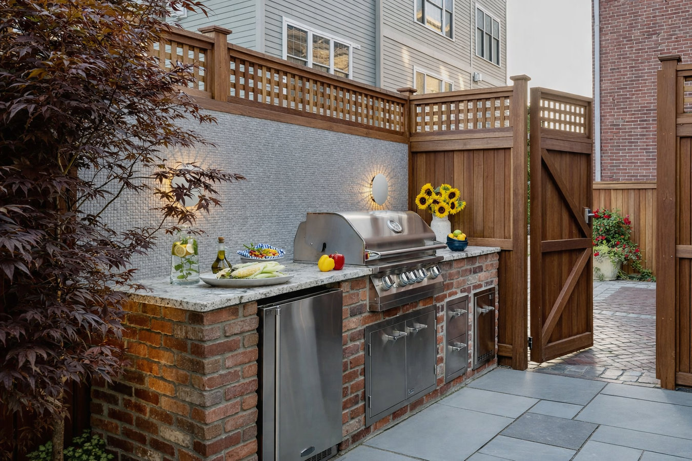 Outdoor kitchen masonry in Fontana, CA